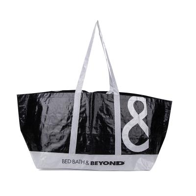 China Eco - Friendly Made In China Small Plastic Zipper Compact Recycled PP Woven Tote Bags for sale