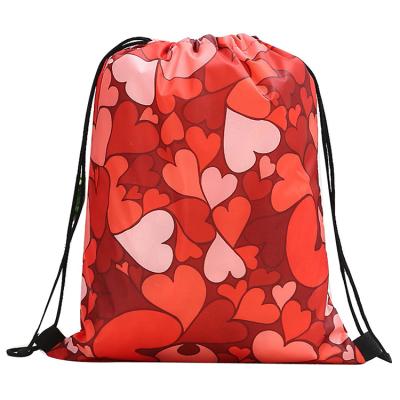 China Shopping Bag Free Sample Cheap Promotional Wholesale Color Polyester Eco Friendly Customized Drawstring Bag for sale