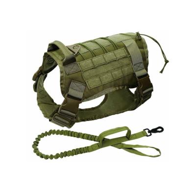 China Military Nylon K9 Dog Harness Training Utility Dog Tactical Stocked Vest With Handle for sale