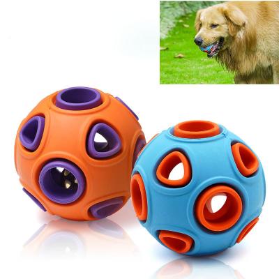 China Stocked Toy Ball Bell Sounding Molar Resistant Pet Training Toys Wholesale Dog Bite Resistant Ball Pet Supplies for sale