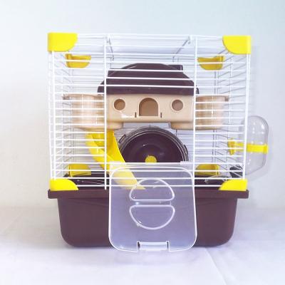 China Breathable Detachable Double-Layer Luxury Hamster Cage In Castle Shape Pet Cage for sale