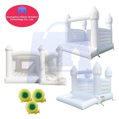 China Adult Commercial Inflatable Bouncy Castle Wedding Bouncy Party Ourdoor Toys White Bounce House With Slide For Sale for sale