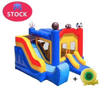 China Ourdoor Toys Kids Inflatable Jumping Castle Inflatable Combo Castle Tropical Inflatable Jumping Bouncy Castle Ready To Ship Bouncy Castles Slide for sale