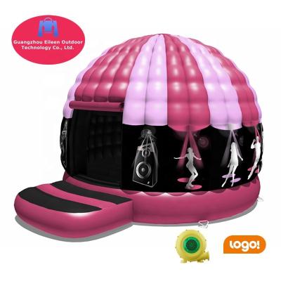 China Commercial DJ LED Inflatable House Party Bounce House Ourdoor Bouncy Toys Castle Disco Bouncy Bouncer for sale