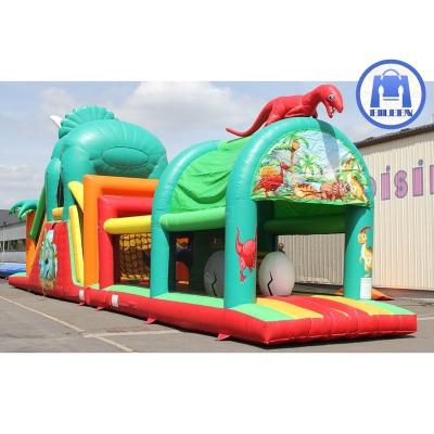 China Ourdoor Inflatable Toys 59ft Inflatable Obstacle Course With Blower Commercial Kids Inflatable Obstacle Course With Bouncer Slide Bouncy Castle For Sale for sale