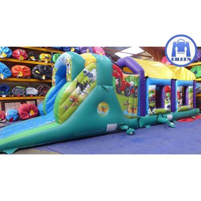 China Ourdoor Inflatable Toys Sports Games 5K Outdoor Giant Adult Inflatable Racing Obstacle Course Kids Bounce House For Sale for sale