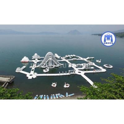 China Outdoor Ourdoor Inflatable Toys Beach/Lake Customized Inflatable Water Park Ocean Inflatable Water Park Sea Water Climbing Slide Big For Adults for sale