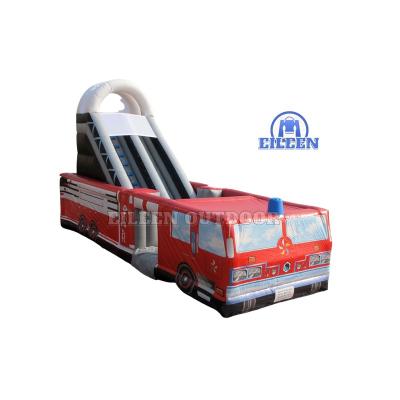 China Inflatable Bounce House Outdoor Indoor Fire Truck Ourdoor Toys Playground Kids Play Adults Theme Inflatable Bounce Park Factory Price for sale