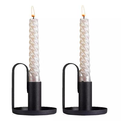 China Classic Tealight Holders Matte Black Candleholder Metal Candle Holder Wholesale Candle Holder for sale