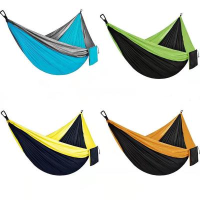 China 270*140cm 300*200cm Chinese portable lightweight double parachute nylon hammock with straps for hanging out for sale