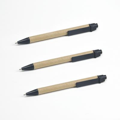 China Wholesale eco friendly kraft paper ballpoint pen with cheap price for sale