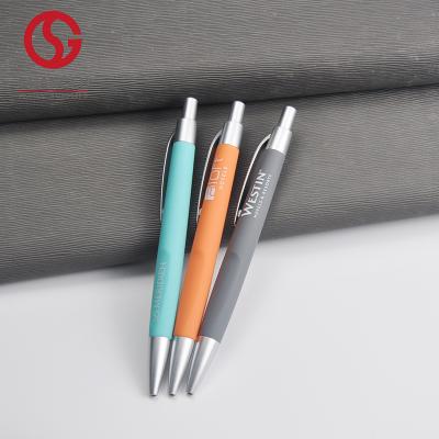 China Promotional Pen Best Quality Plastic Rubber Ballpoint Pen for Promotional Hotel Office for sale