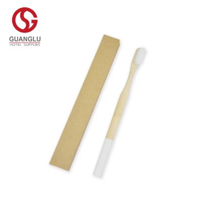 China Wholesale Home Airline Retail SPA Travel Hotel Biodegradable Bamboo Toothbrush with White Bristles for sale