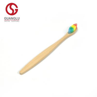 China 100% Organic Disposable Custom Bamboo Toothbrush For Hotel Home Airbnb Airline Travel for sale