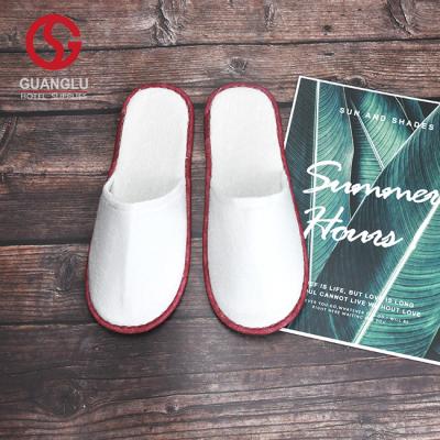 China Travel Hotel SPA Airline Home Airbnb Customized White Disposable Hotel Slippers High Quality SPA Slipper for sale