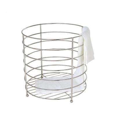 China Modern High Quality Stainless Steel Metal Storage Towel Wire Trash Bin for sale