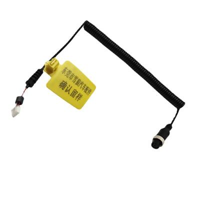 China PVC+Metal Aviation Head Spring Line Automobile Connecting Line/Vehicle Mounted Tail Surveillance Visual Line With Tail Board for sale