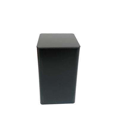 China Food Black color Square shape tea tin box can be customized and manufacturers wholesale for sale