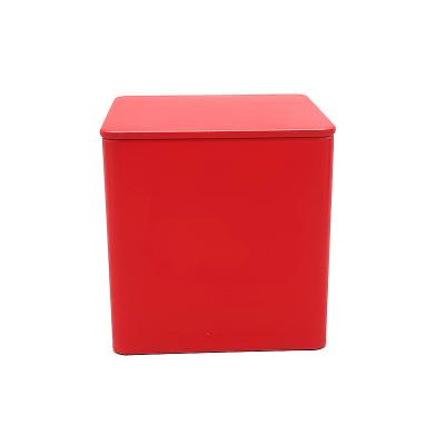 China Food Empty metal container candy tin box with plug lid for sale