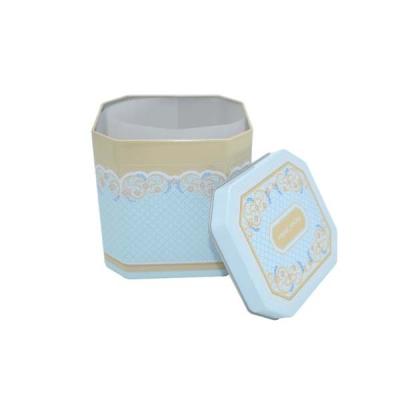 China Food Food grade customized blue square tinplate biscuit tin box for biscuit food packaging for sale