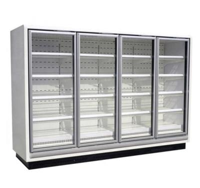 China Single-temperature Customize Commercial Air Curtain Cabinet Refrigerator Showcase Supermarket Display Freezer Glass Door Freezers for sale