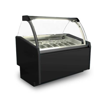 China Single-temperature Mini Gelato Freezer Showcase Machine Ice Cream Display Freezer With Led Light for sale