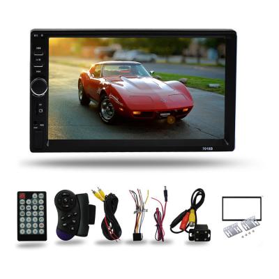 China Promotion 7 Inch 2 DIN Radio Car Stereo Video MP5 Music Video Player Kit 7018B With Reverse Camera View Base for sale