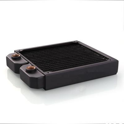 China Computer Case Copper Radiator Copper Fin And Flat Tube 140 Water Cooling Copper Radiator for sale