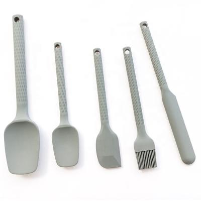 China New Design Sustainable Durable 5pcs Spurtle Set Silicone Kitchen Bakeware Set Silicone Cookware Sets for sale