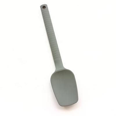 China New Print Pattern Non Stick Heat Resistant Wholesale Viable Silicone Spatula Nylon Handle For Cake Baking Spatula for sale