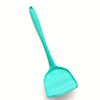 China Viable Wholesale Black Silicone Kitchen Cake Cookie Turner Food Grade Spatula Silicone Pancake Turner for sale