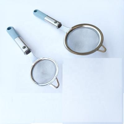 China Viable Set of 2 High Quality 3.5 Inch Fine Mesh Stainless Steel and 2.4 Inch Food Strainer for Kitchen Instrument Tools for sale