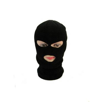 China COMMON 3 Holes 100%acrylic Winter Warmer Knitted Balaclava Hat Skullcap for sale