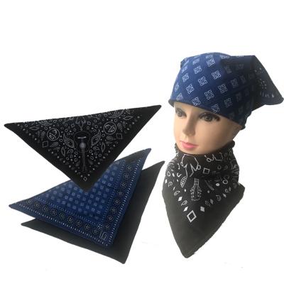 China Wholesale Winter Thickness Double Layer Two Layer Shear Neck Warmer Cotton Triangle Soft Printed Bandana for sale