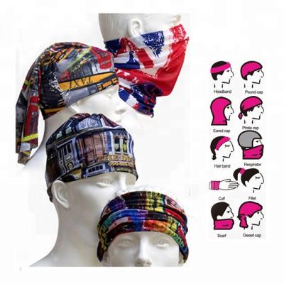 China 100% Polyester Microfiber Polyester Multifunctional Tubular Headwear, Unisex Knitted Stretch Print Multiscarf for sale