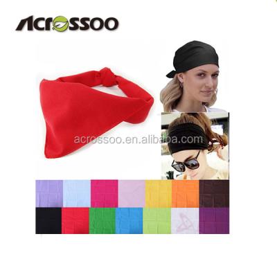 China 100% Cotton Solid Colors Biker Sport Single Headwear Printed Bandana 100% Cotton for sale