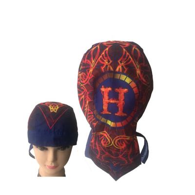 China Cheap Custom Designd 100% Polyester Printed Pirate Hat Headwrap, Fashion Hip Hop Leader Hat Bandit Bandana for sale