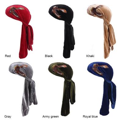 China Custom Logo Factory Wholesale Low MOQ Wholesale Velvet Durags For Men Women for sale