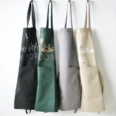 China 100% Customized Eco-friendly Cotton Fabric Aprons With Logo Custom In Cotton for sale