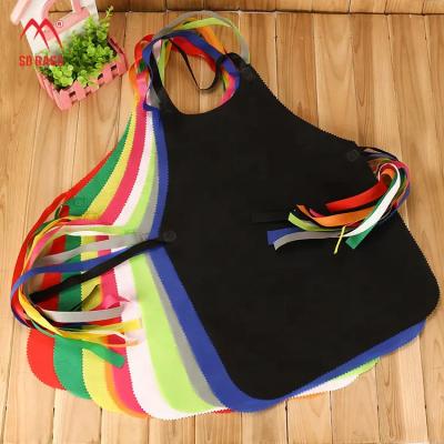 China 100% Low MOQ Eco-friendly Stock Ready Colored Nonwoven Disposable Aprons for sale