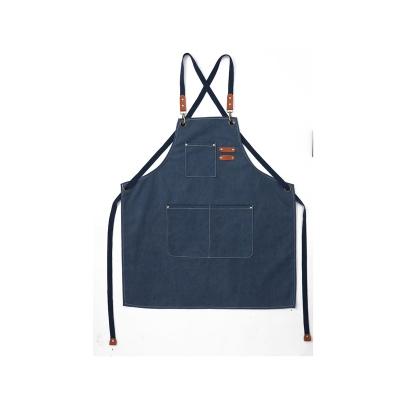 China Supplier Chef Apron Cotton-canvas Men Women Anti-fouling Apron Manufacturer Custom Design Apron for sale