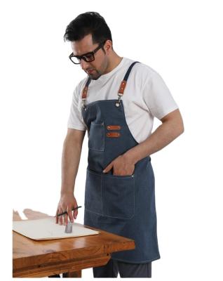 China Factory Supply Chef Apron Cotton-Canvas Men's Direct Canvas Aprons Anti-fouling For Kitchen for sale