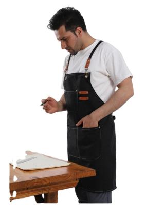 China Apron Canvas Heavy Chef Anti-fouling Canvas Apron Competitive Price Promotional Canvas Apron for sale