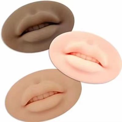 China Flexible Microblading Lip Blush Training Supplies Open Mouth Lips Silicone 3d Lip Peel Practice For Semi Permanent Makeup for sale