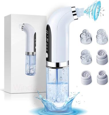 China Amazon Selling Water Cycle Nose Face Remover Small Black Bubble Head Micro Hot Facial Machine Black Head Vacuum Head Vacuum Blackhead Remover for sale