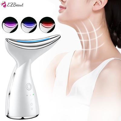 China Skin Rejuvenation LED Photon Therapy Beauty Instrument Reduce Double Chin Wrinkle Remover Face Lift Peel Tighten Neck Care Massage for sale