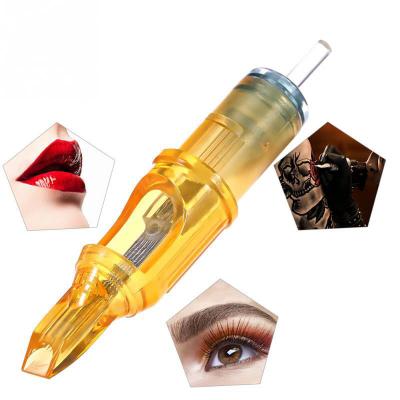 China 20PCS/BOX RM RS M1 Dragonfly Permanent Disposable Yellow Tattoo Needles 1 3 5 7 9 11 13 14 15 RL Cardridges For Tattoo Machine Pen for sale