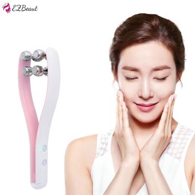 China Rechargeable Portable Stainless Steel EMS 3D Double Sided Micro Current Skin Rejuvenation Slimming V Face Facial Lifting Device for sale