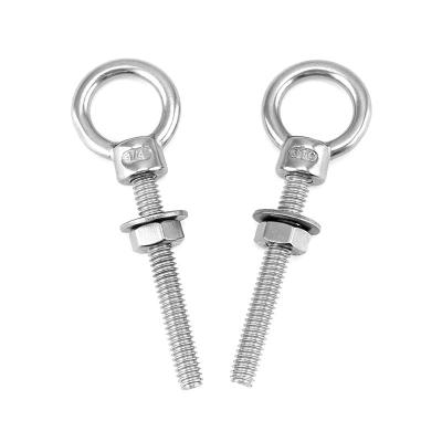 China For Easy Install/Use Corrosion Resistance Max 304/316 Stainless Steel Long Fastener Eye Bolt With Gasket And Nut for sale