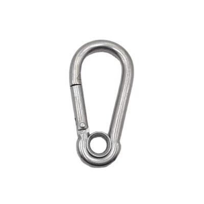 China Heavy Industry Marine Part Stainless Steel Carabiner Spring Snap Hook With Ring for sale